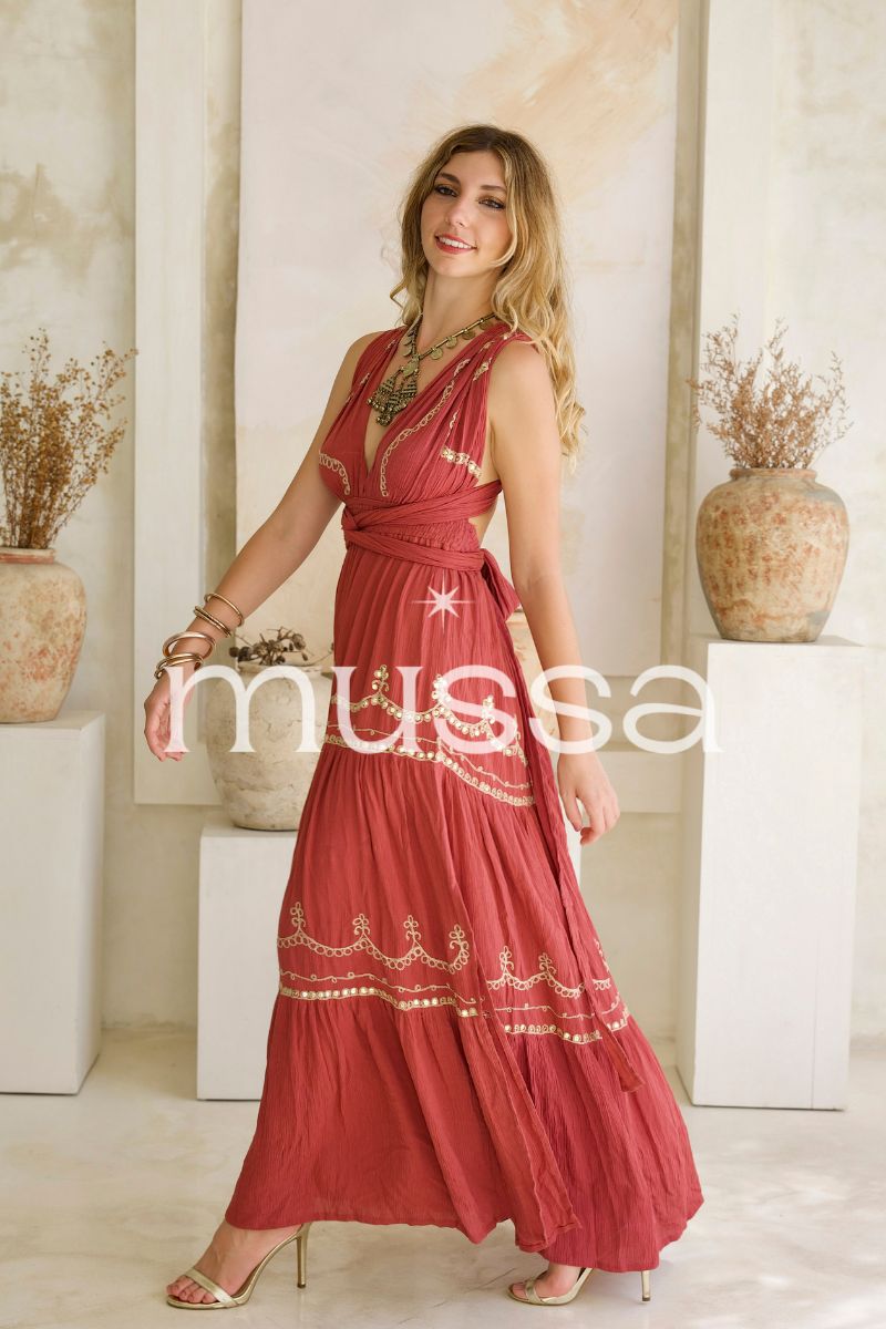 Vestido Julieta Guinda