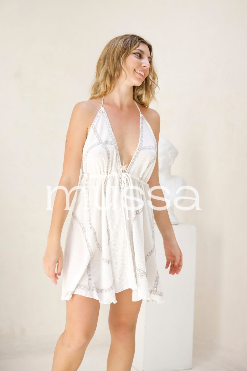 Vestido Corto Atenas Blanco