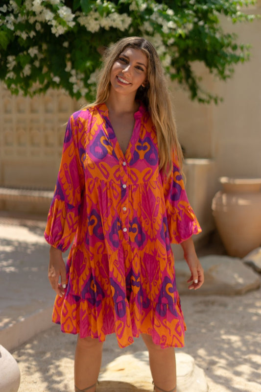 Vestido Fucsia Ohana Corto