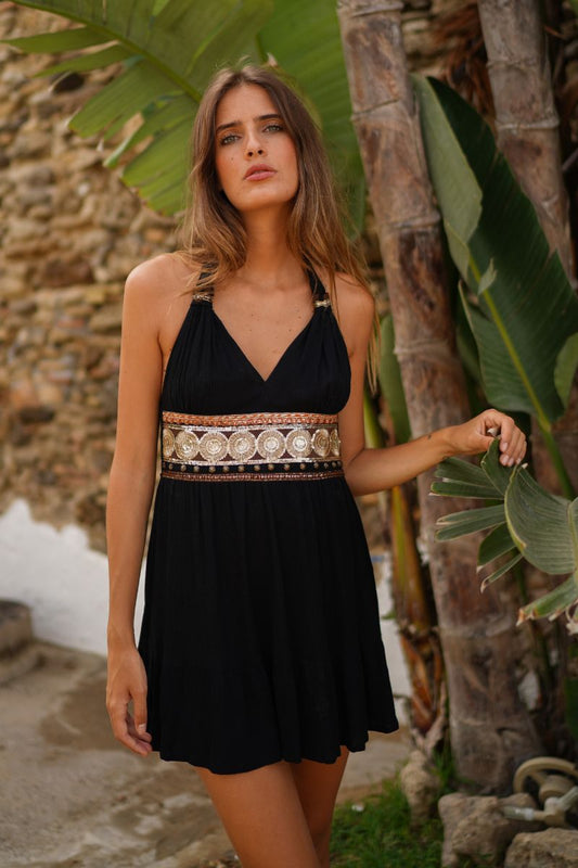 Vestido Negro Holland Corto