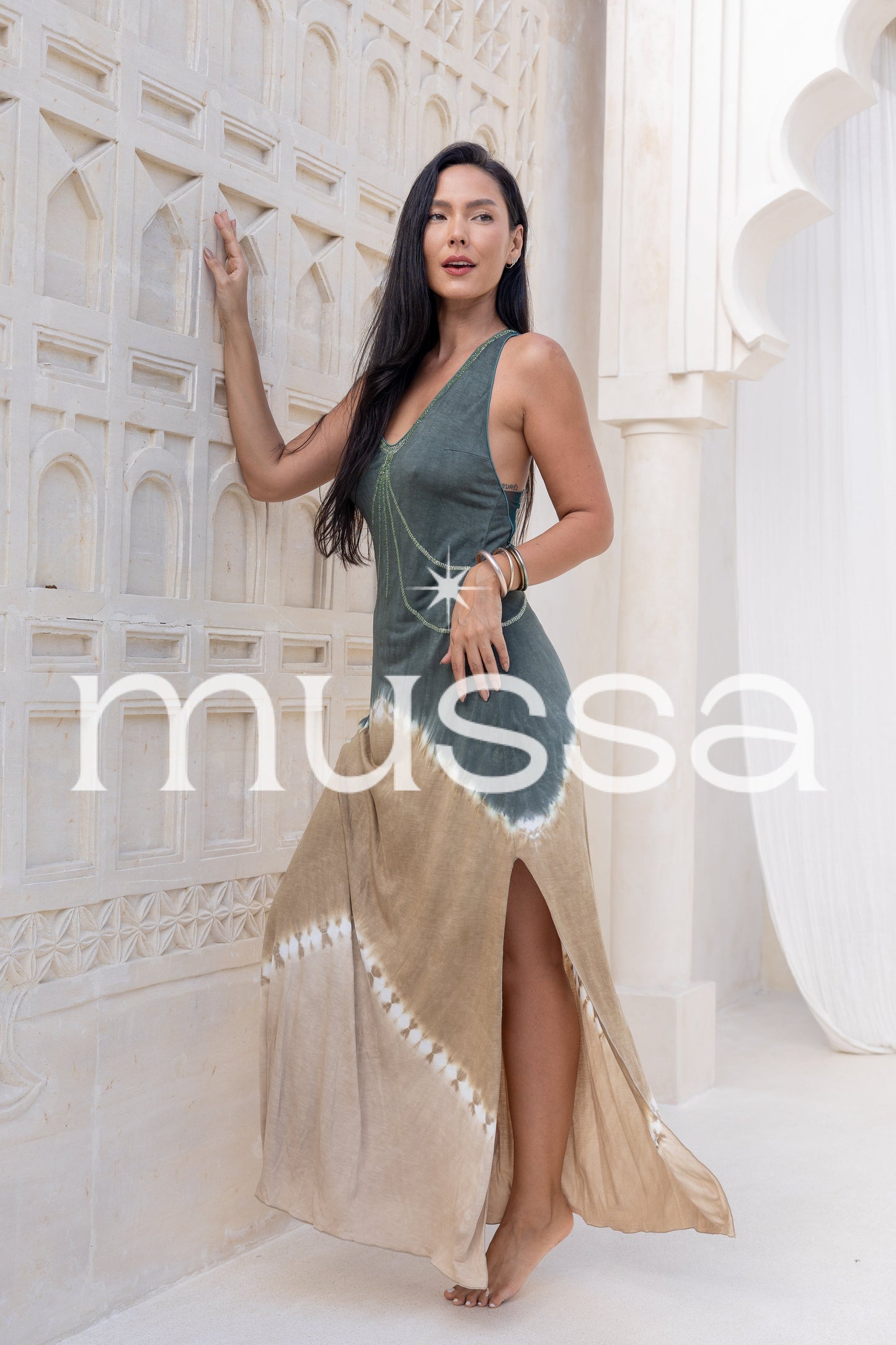 Vestido eucalipto td kaki