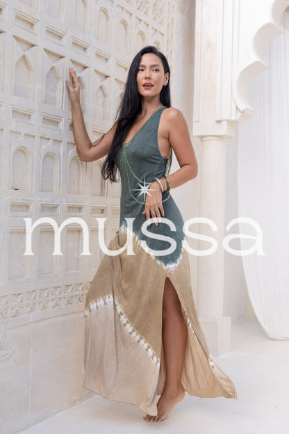 Vestido eucalipto td kaki