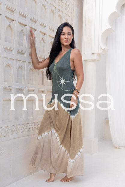 Vestido eucalipto td kaki