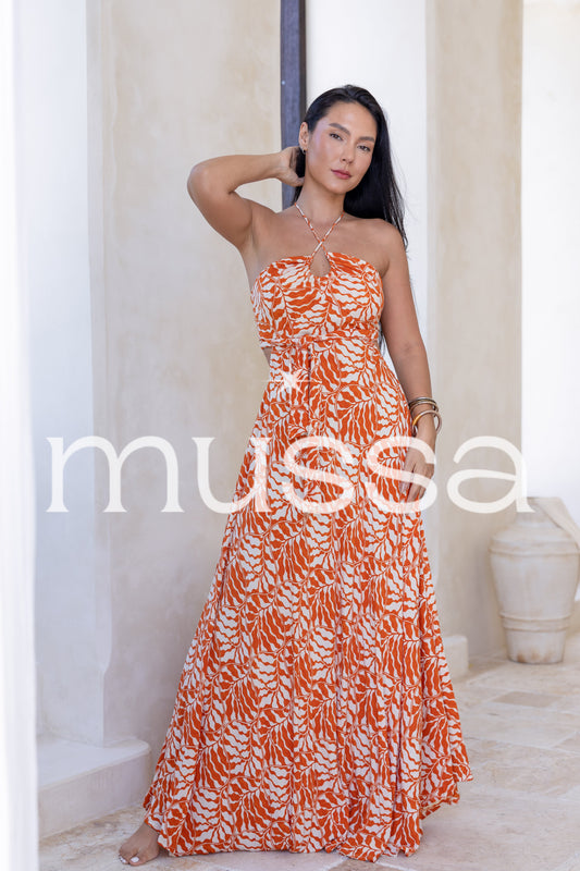 Vestido gloria naranja