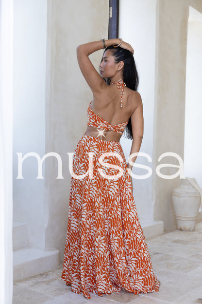 Vestido gloria naranja