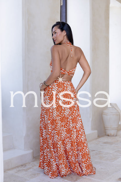 Vestido gloria naranja