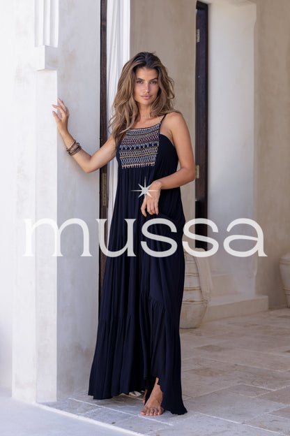 Vestido jimena zigzag negro