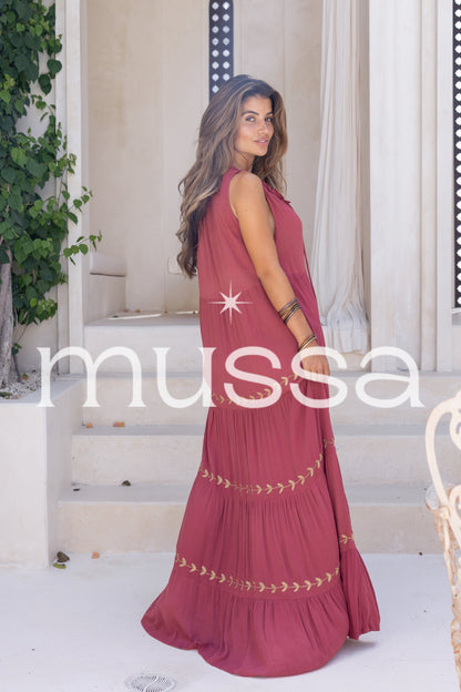 Vestido Laura guinda