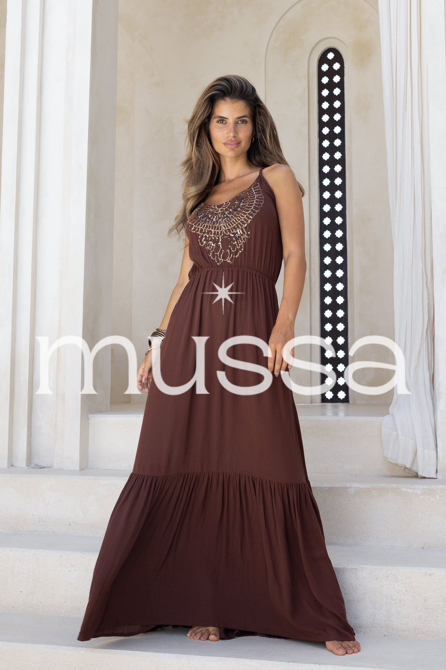 Vestido pietra chocolate