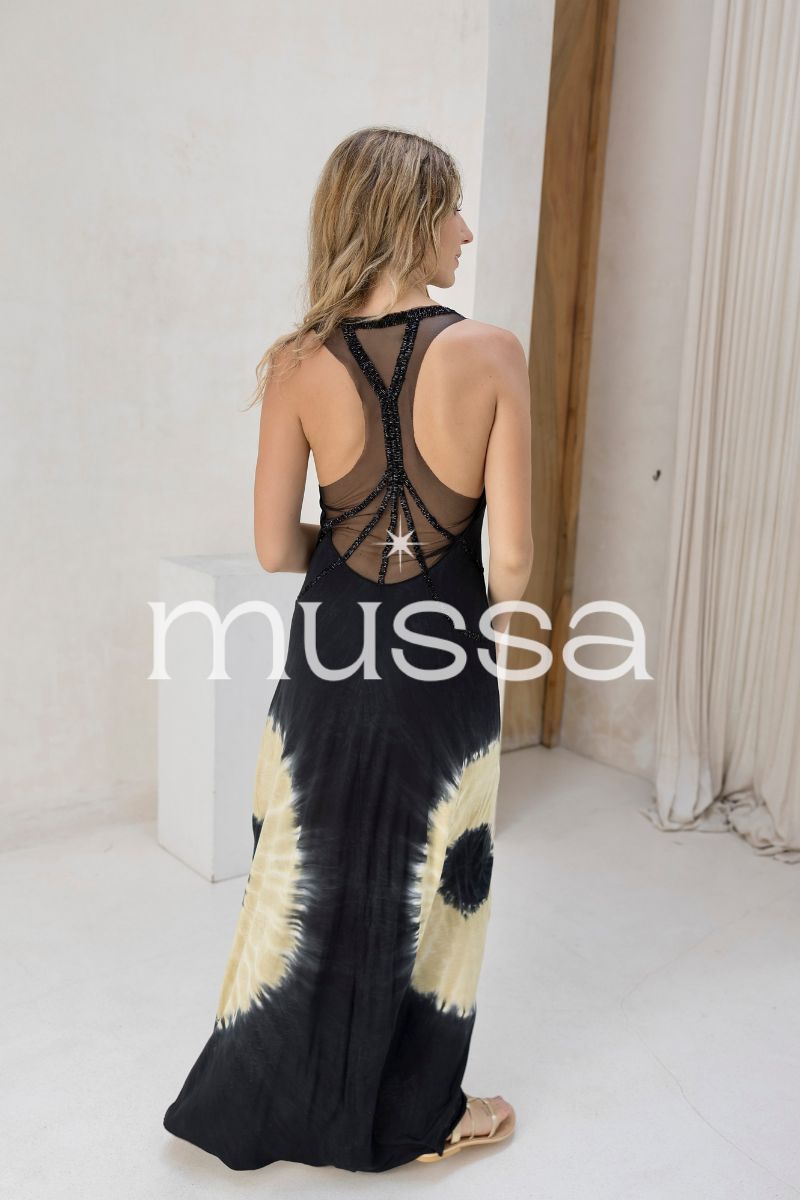 Vestido Eucalipto Negro Moon