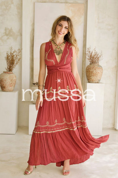 Vestido Julieta Guinda