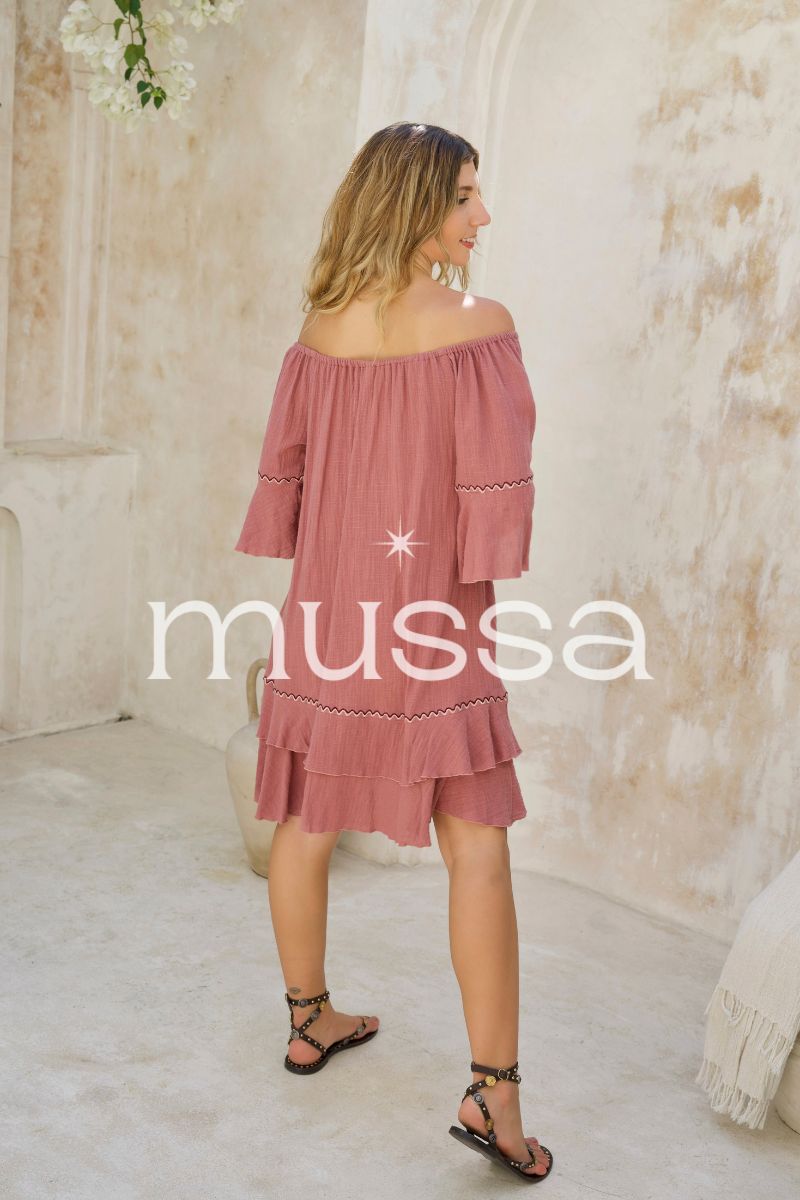 Vestido Rombo Guinda