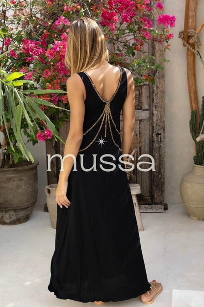 Vestido Bralipto Negro/Oro