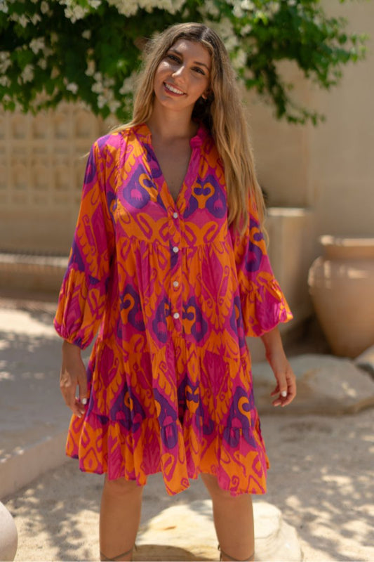 Vestido Corto Naranja Ohana