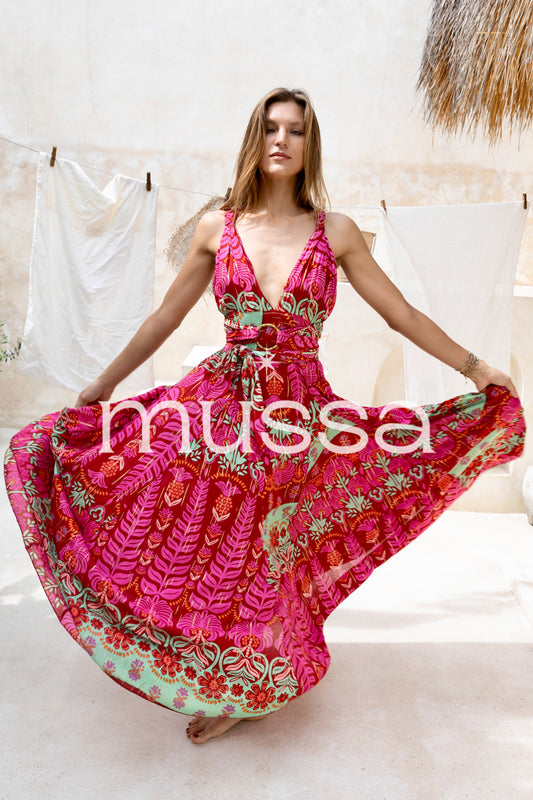 Vestido River Frambuesa