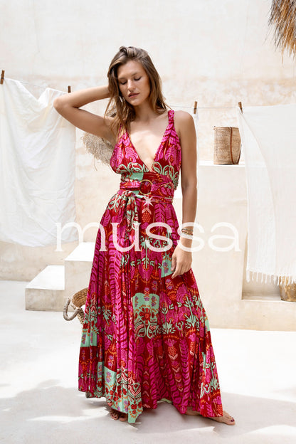 Vestido River Frambuesa