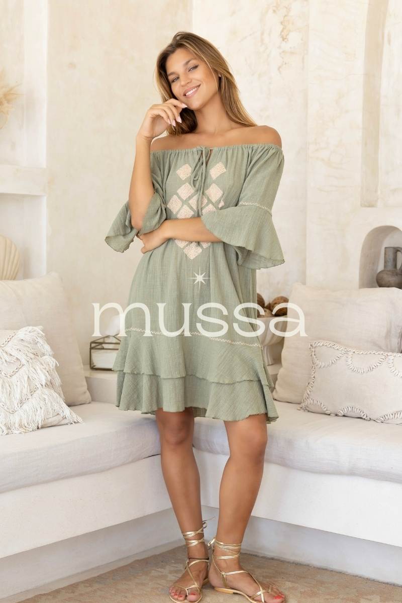 Vestido Rombo Verde