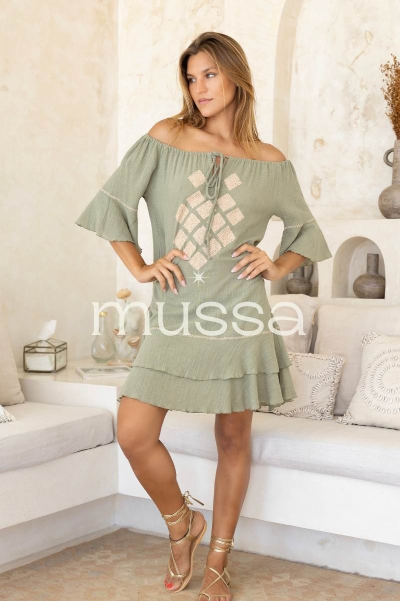 Vestido Rombo Verde